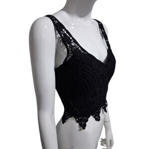 Rebellion Again Fairygoth Crochet Women's Size Medium Lace Whimsigoth Witchy Top